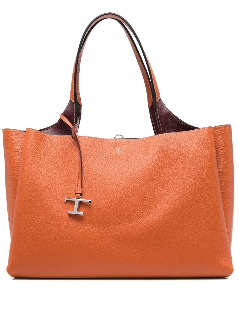 medium leather tote bag - 1