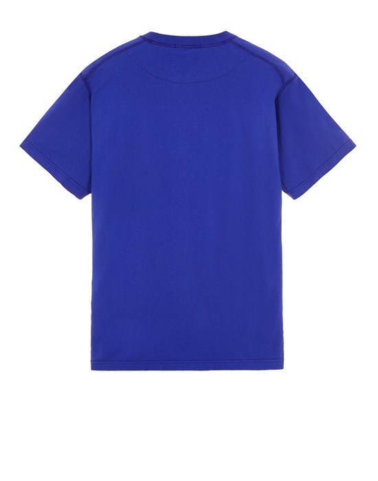 23757 GARMENT-DYED COTTON JERSEY 'FISSATO' TREATMENT ULTRAMARINE BLUE - 2