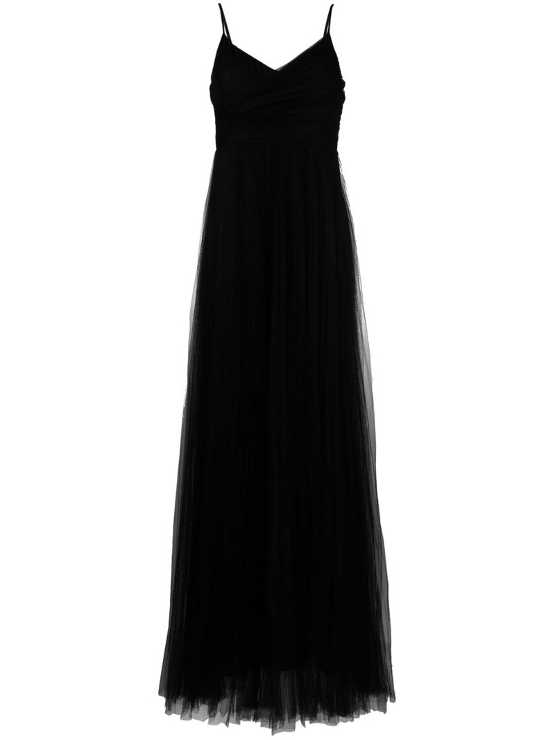 pleated tulle maxi dress 1