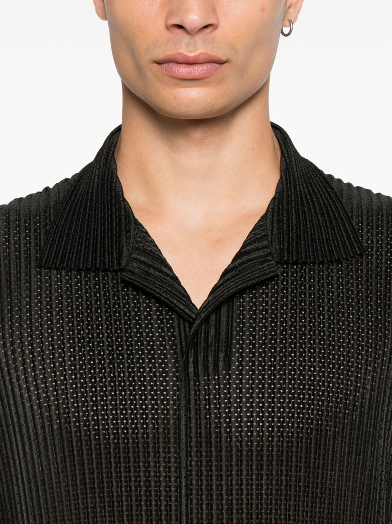 pleated sleeveless polo shirt 4