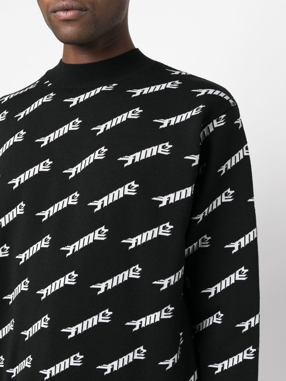 logo-intarsia crew-neck jumper - 6