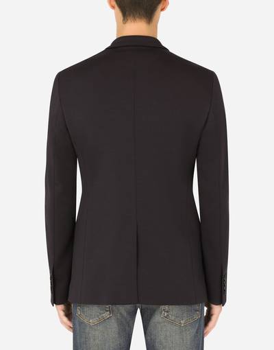 Dolce & Gabbana Stretch wool jersey jacket with DG embroidery outlook