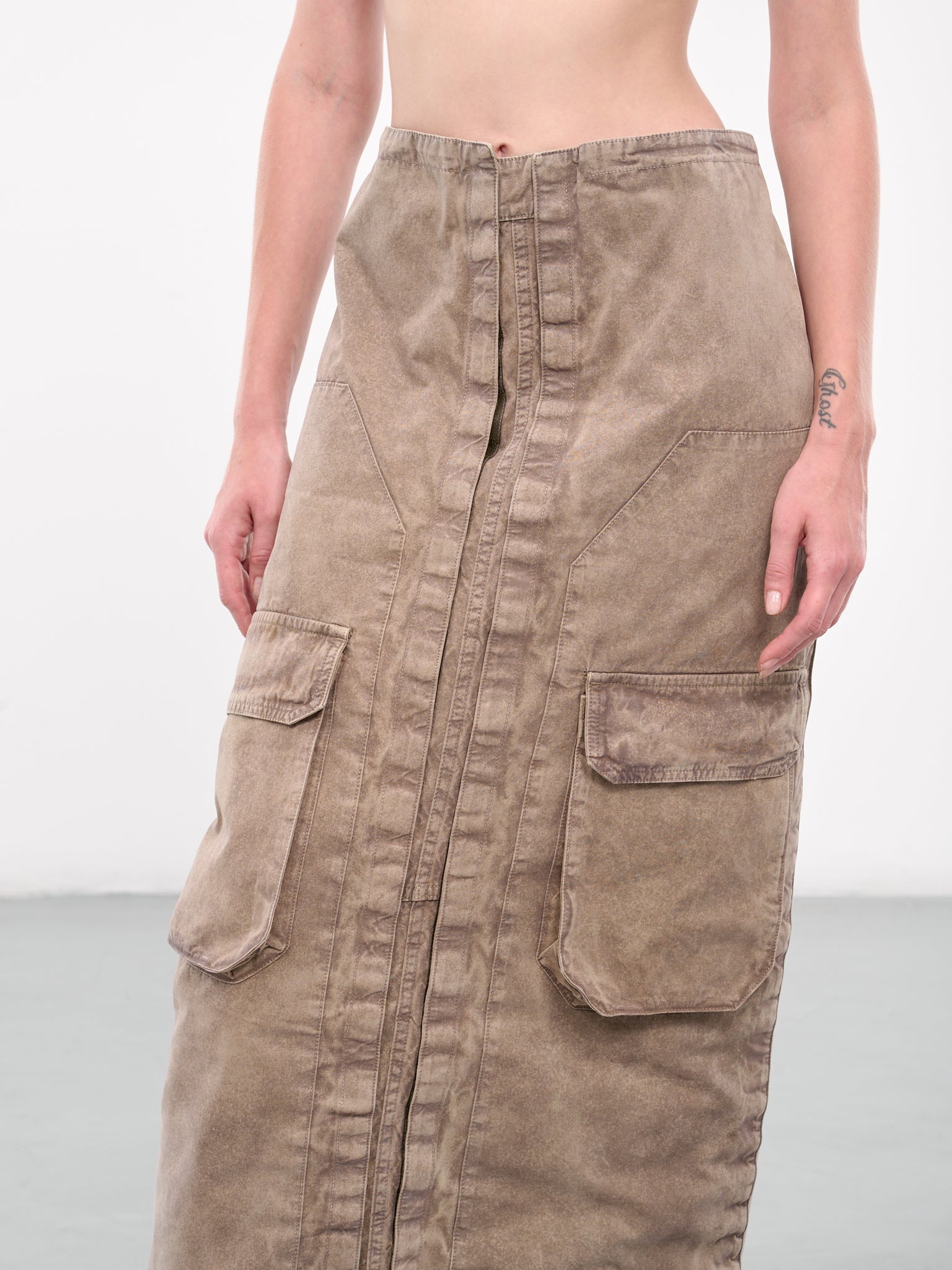 Velcro Cargo Long Skirt - 5