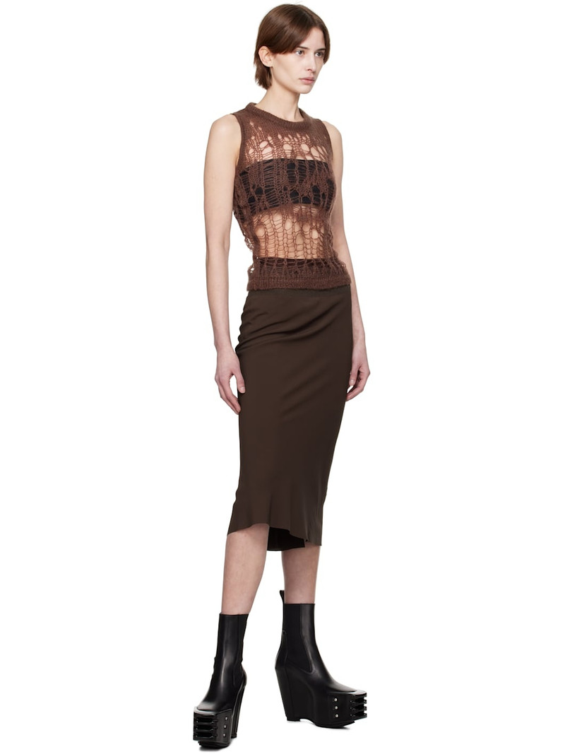 Rick Owens Brown Hollywood Spider Tank Top outlook
