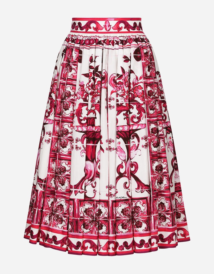 DOLCE & GABBANA Frayed printed cotton-voile pareo