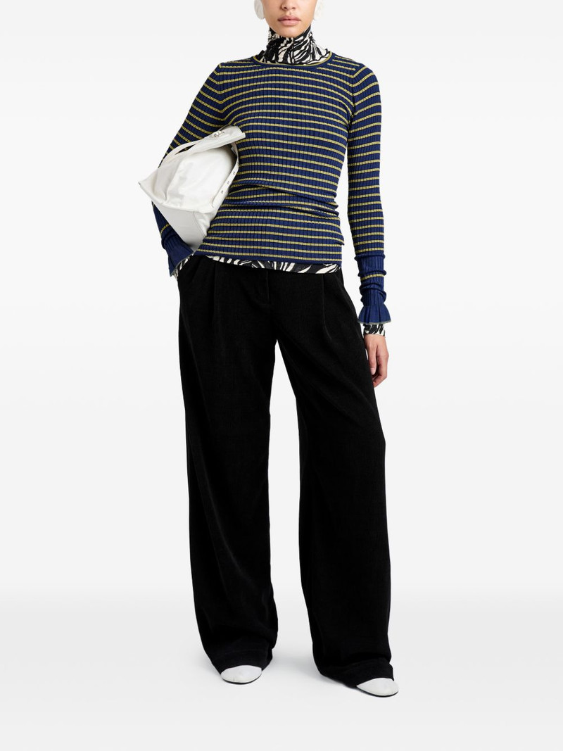 Proenza Schouler Yasmine striped ruffled sweater outlook