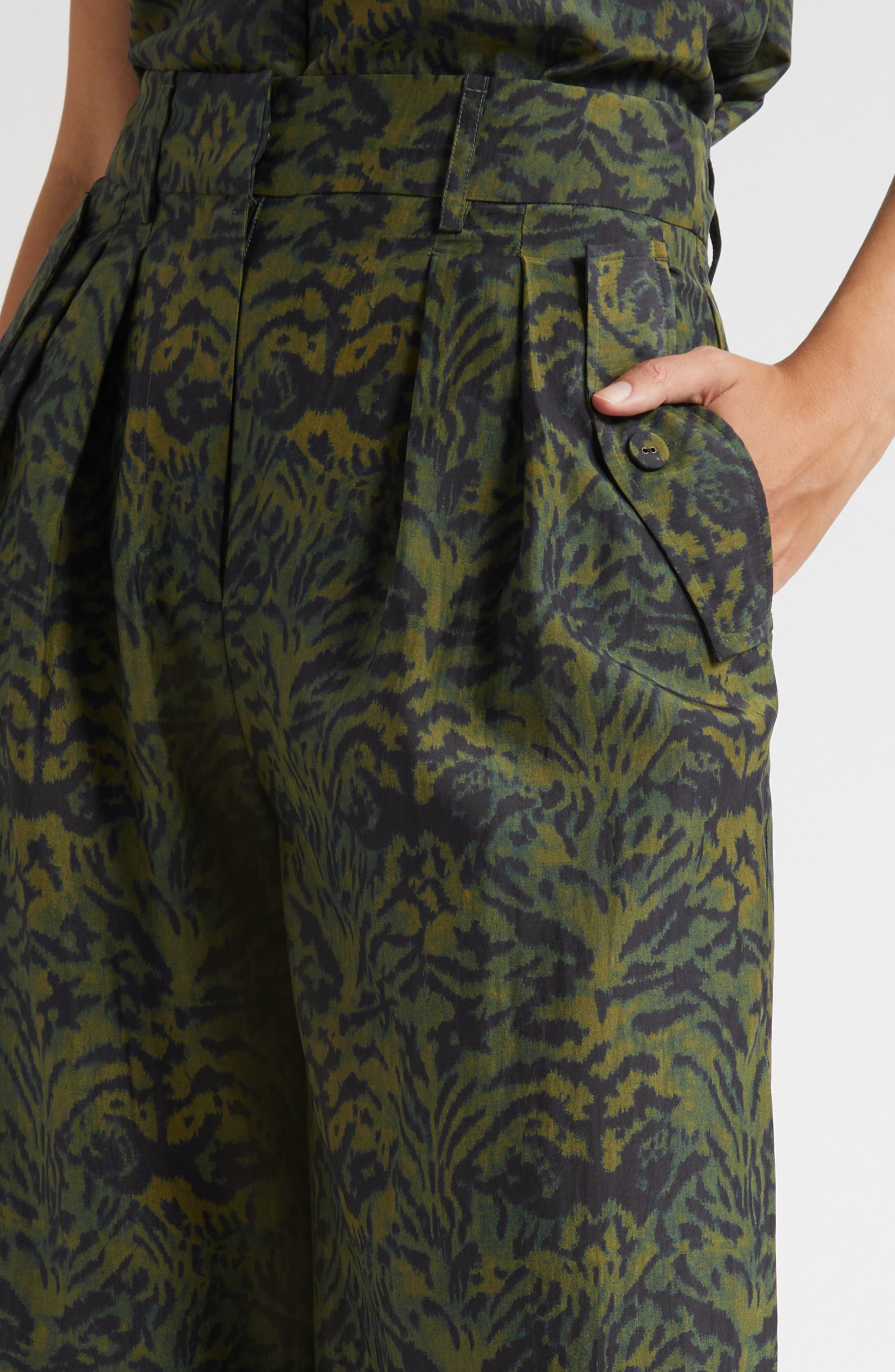 Ulla Johnson Charlie Print Wide Leg Pants in Desert Jasper at Nordstrom - 5