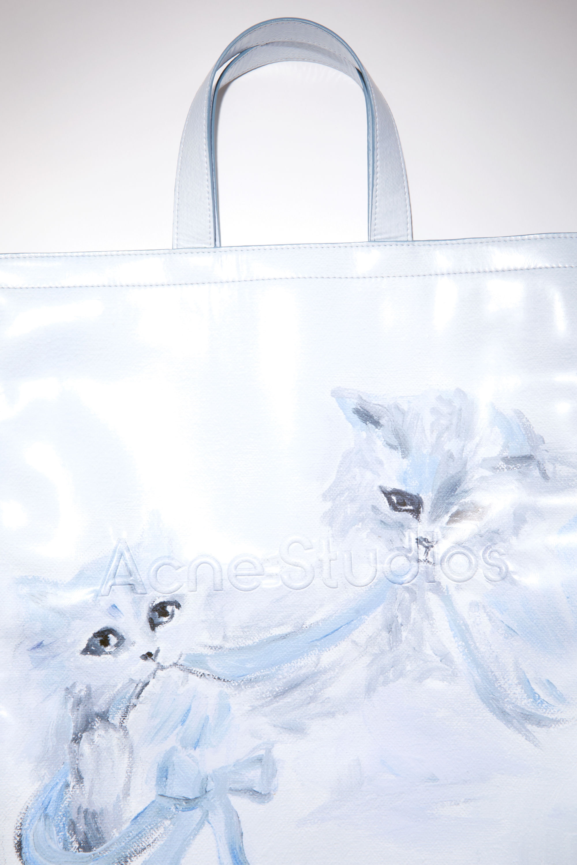 Printed logo tote bag - White/grey - 5