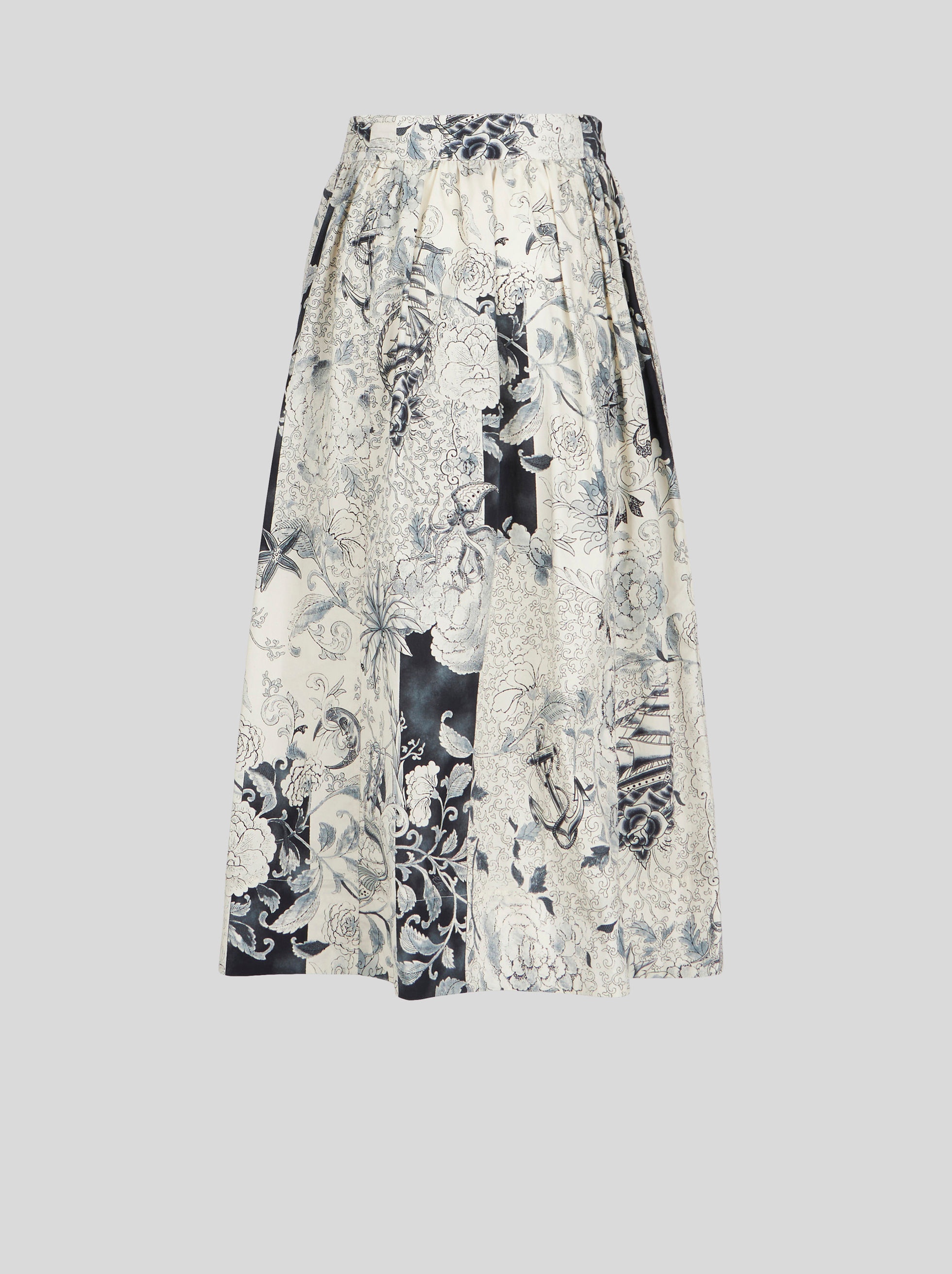 TATTOO PRINT WRAP SKIRT - 5