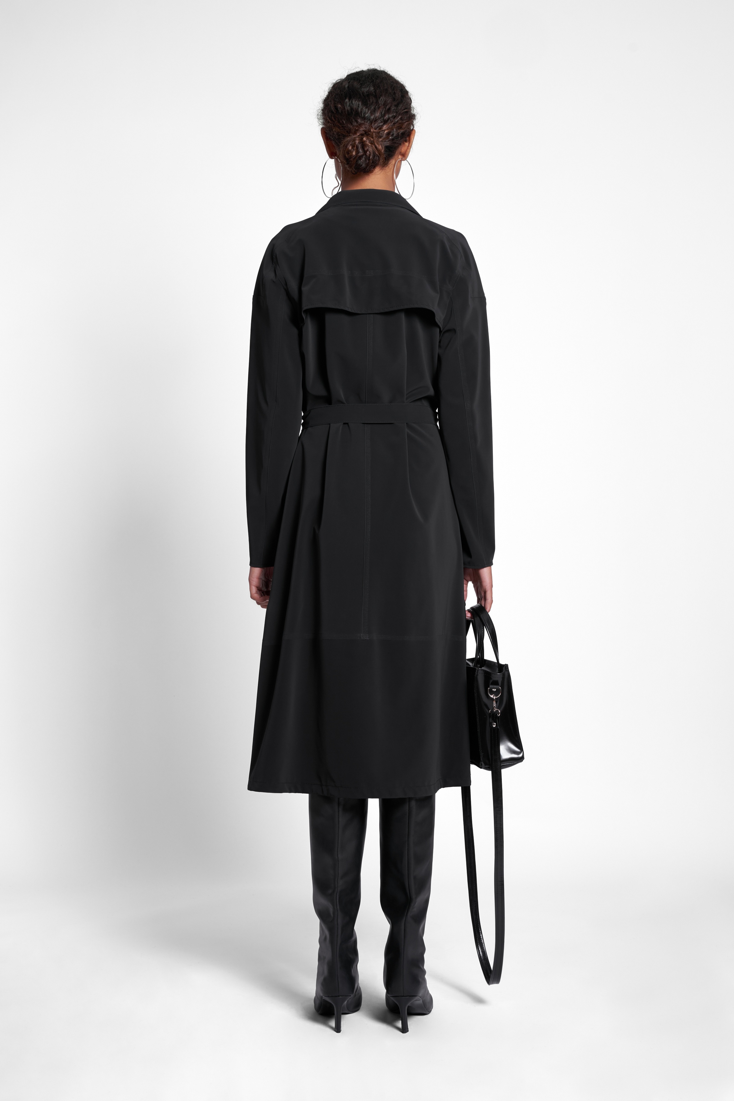 Kista Matte Trench Coat Black - 4