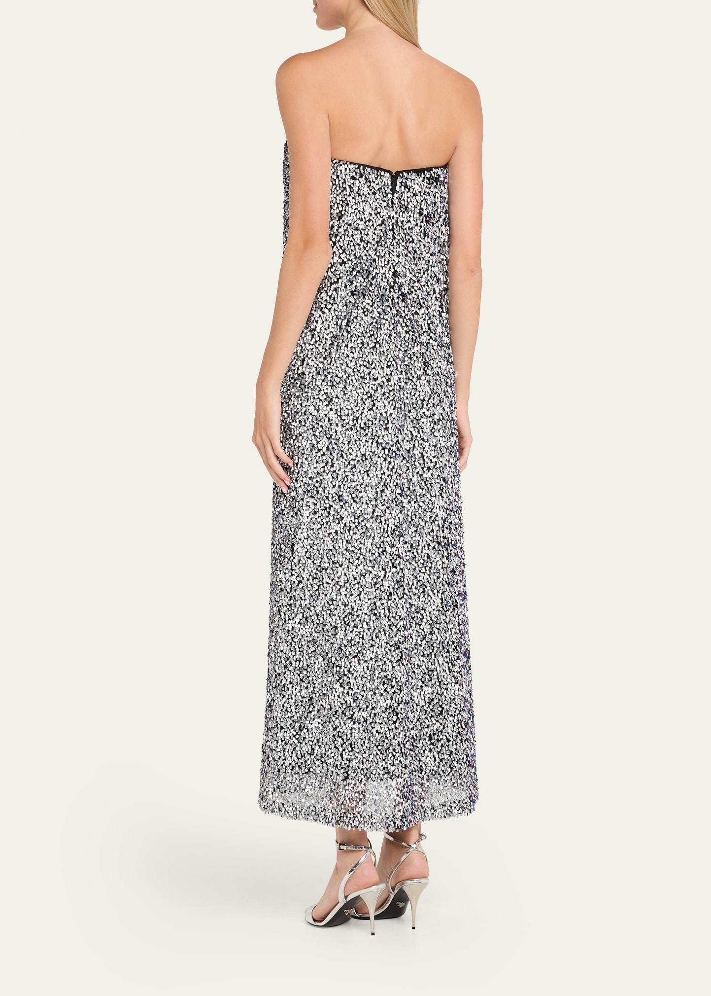 Strapless Sequined Column Gown - 3