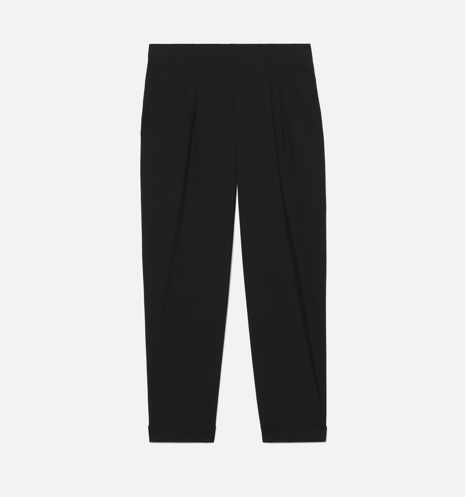 Carrot Fit Trousers With Hem And Pleats - 5