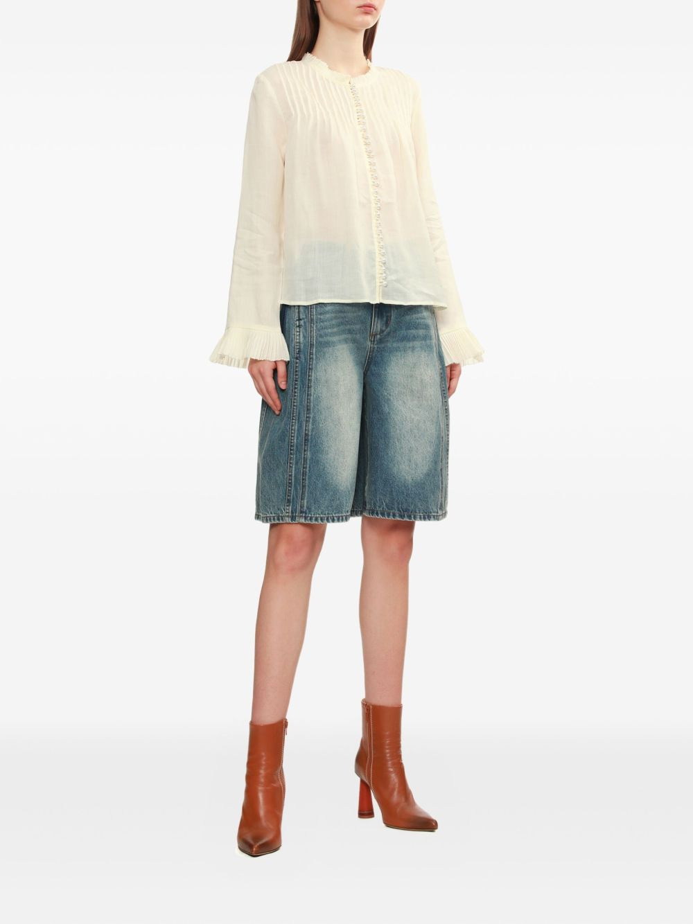 pearl-embellished blouse - 2
