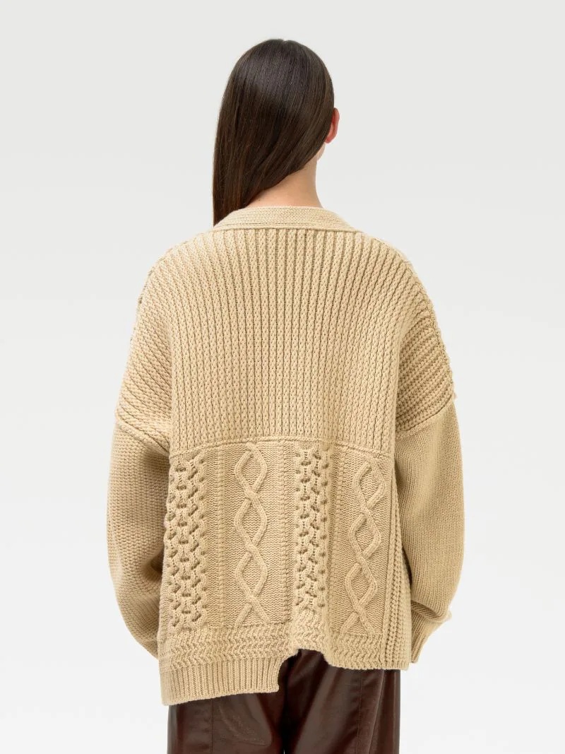 PATCHWORK KNIT CARDIGAN - 5