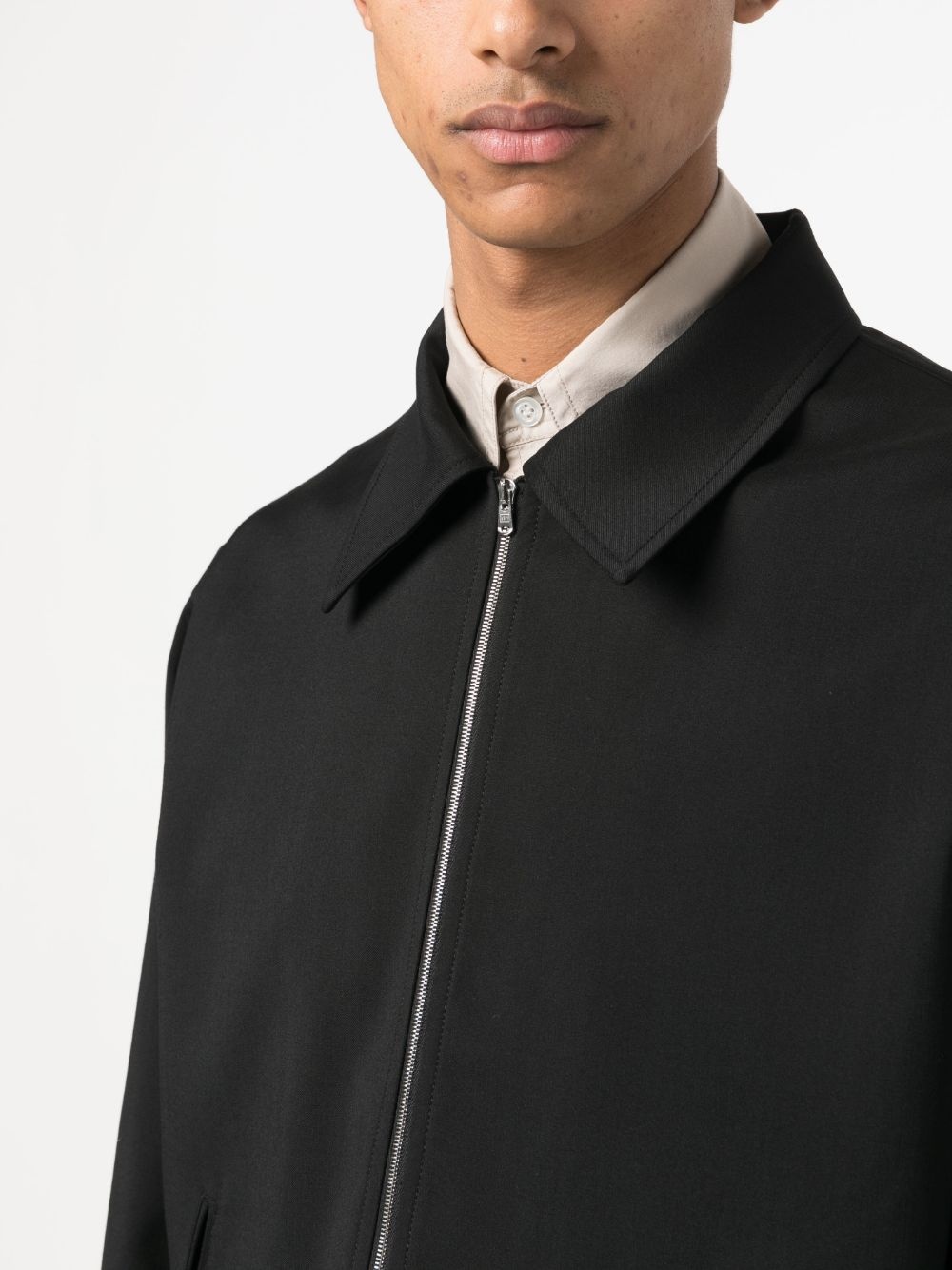 straight-point collar bomber jacket - 5