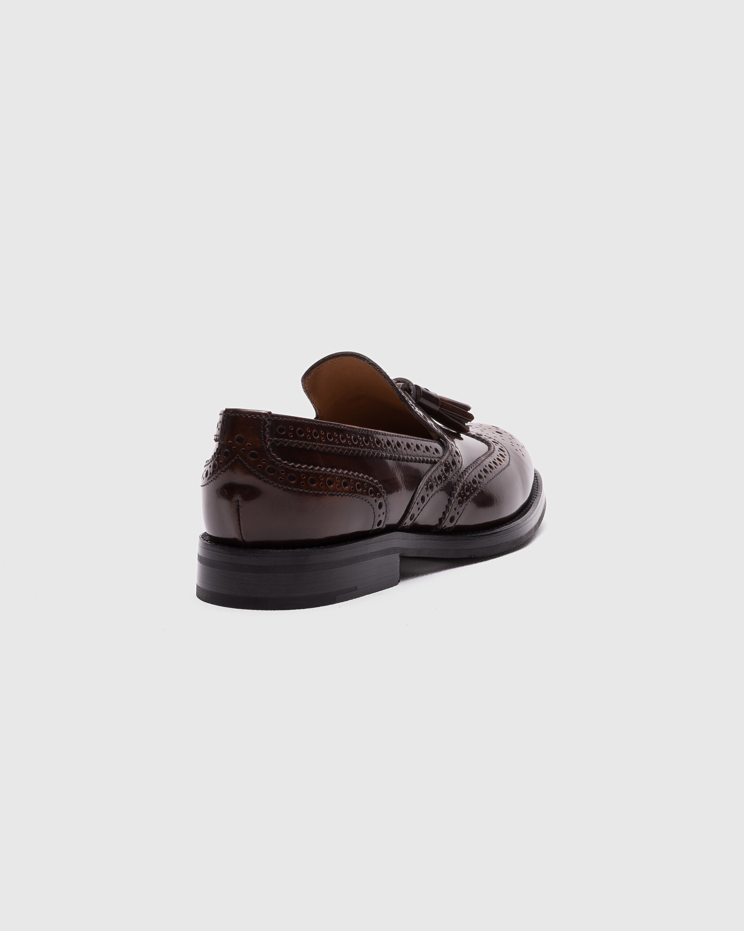Polished Fumè Brogue Loafer - 4