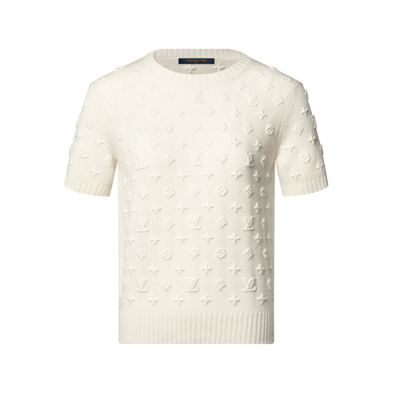 Embroidered Monogram Knit Top 1
