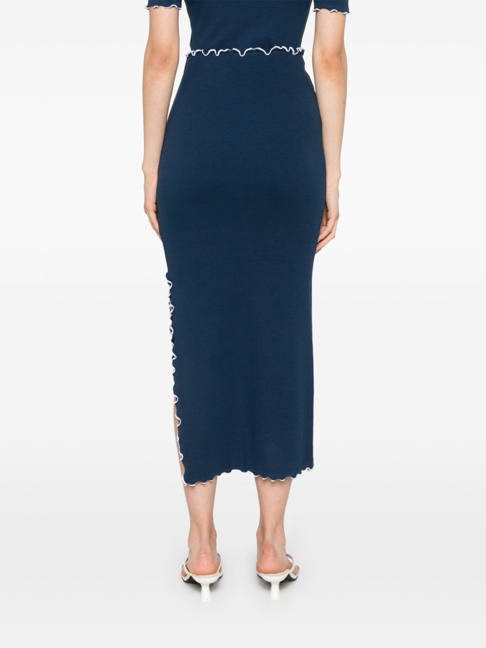 ribbed midi skirt - 4