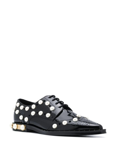 Dolce & Gabbana embellished perforated lace-up shoes outlook