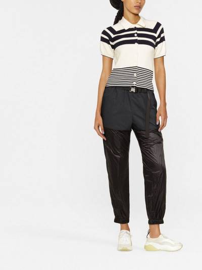 sacai hybrid cropped tapered trousers outlook