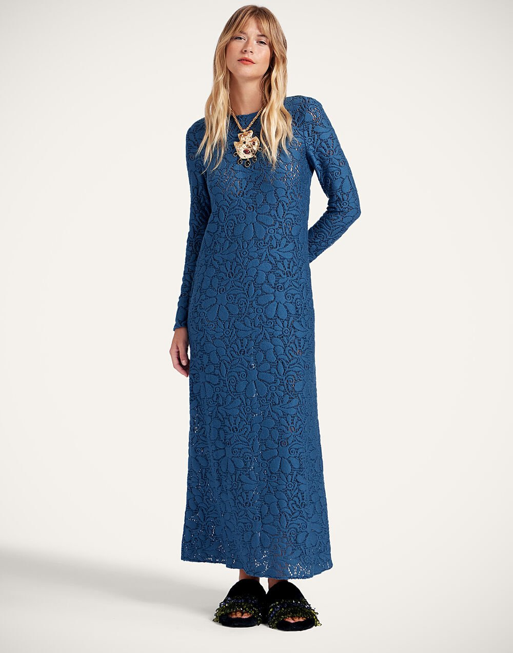 Lacey Long Sleeve Swing Dress - 2