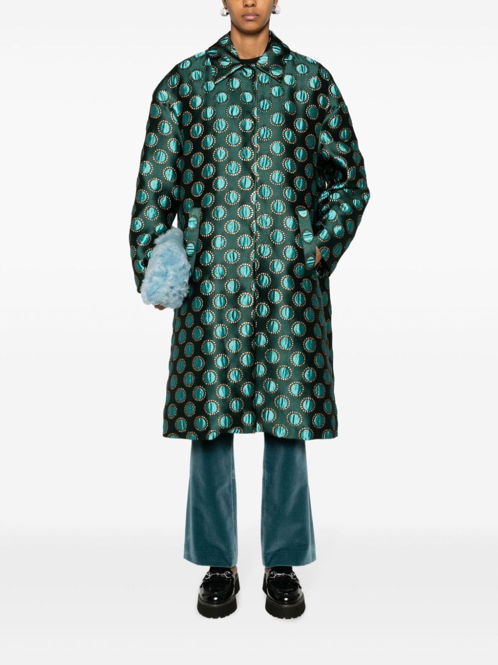 Boxy polka-dot print coat - 2