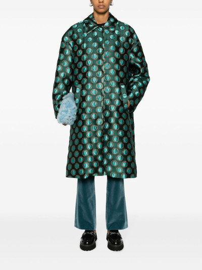 La DoubleJ Boxy polka-dot print coat outlook