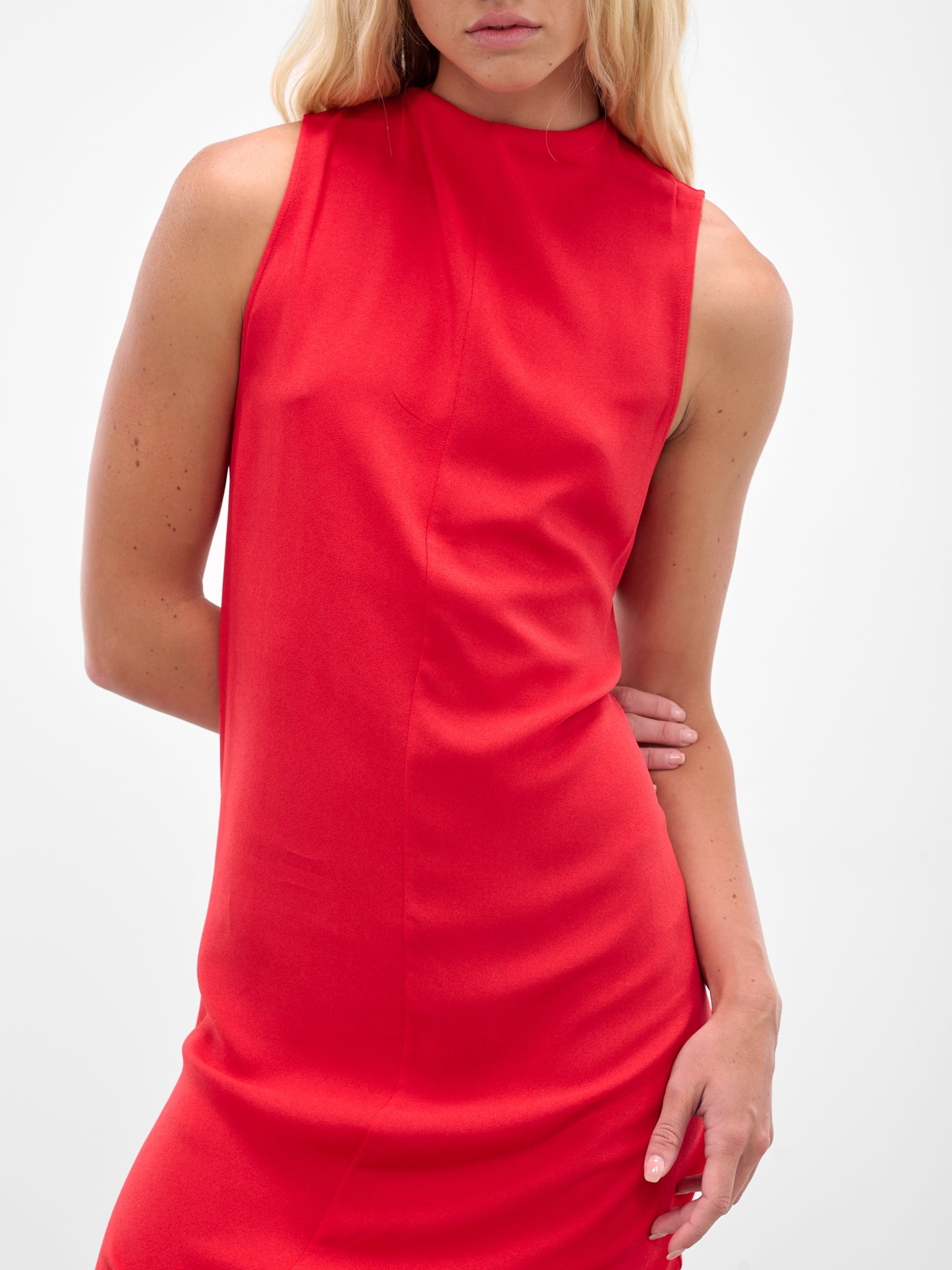 The Red Draped J Dress - 4