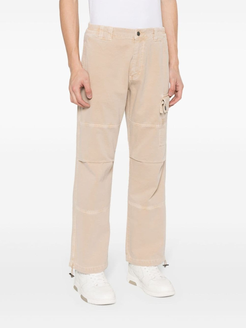 logo-embroidered cotton trousers 3