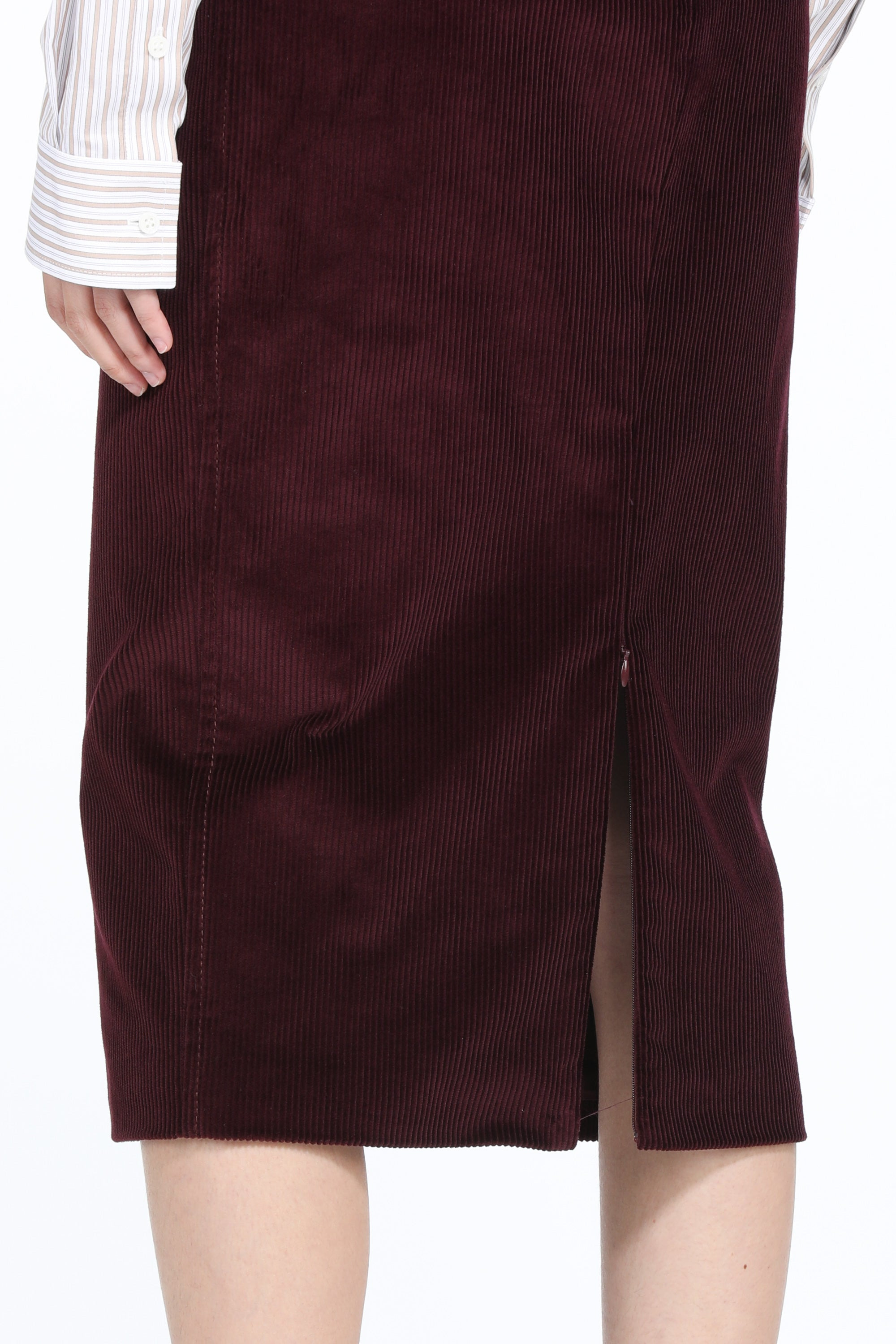 VELVET PENCIL SKIRT - 5