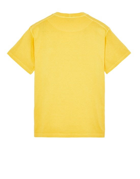 23757 GARMENT-DYED COTTON JERSEY 'FISSATO' TREATMENT YELLOW - 2