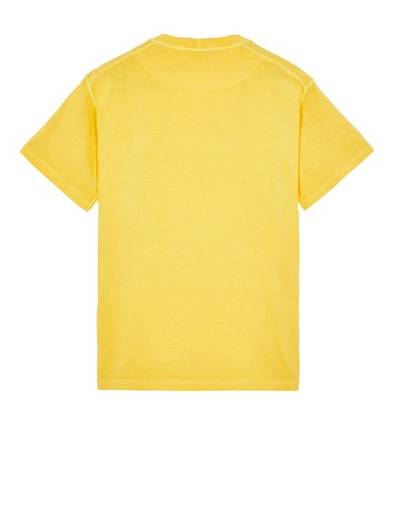 Stone Island 23757 GARMENT-DYED COTTON JERSEY 'FISSATO' TREATMENT YELLOW outlook