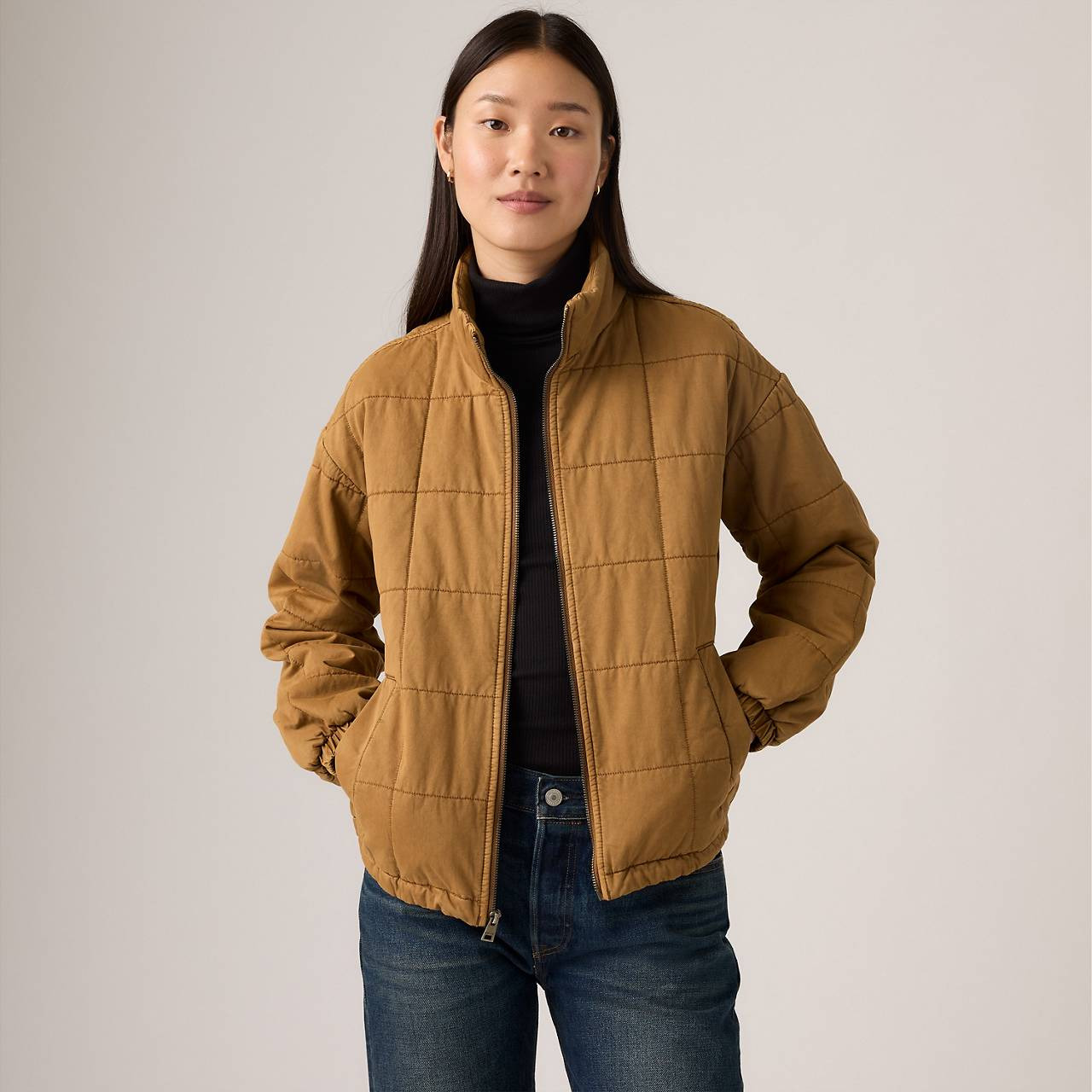 BOX QUILTED RELAXED COTTON JACKET - 2