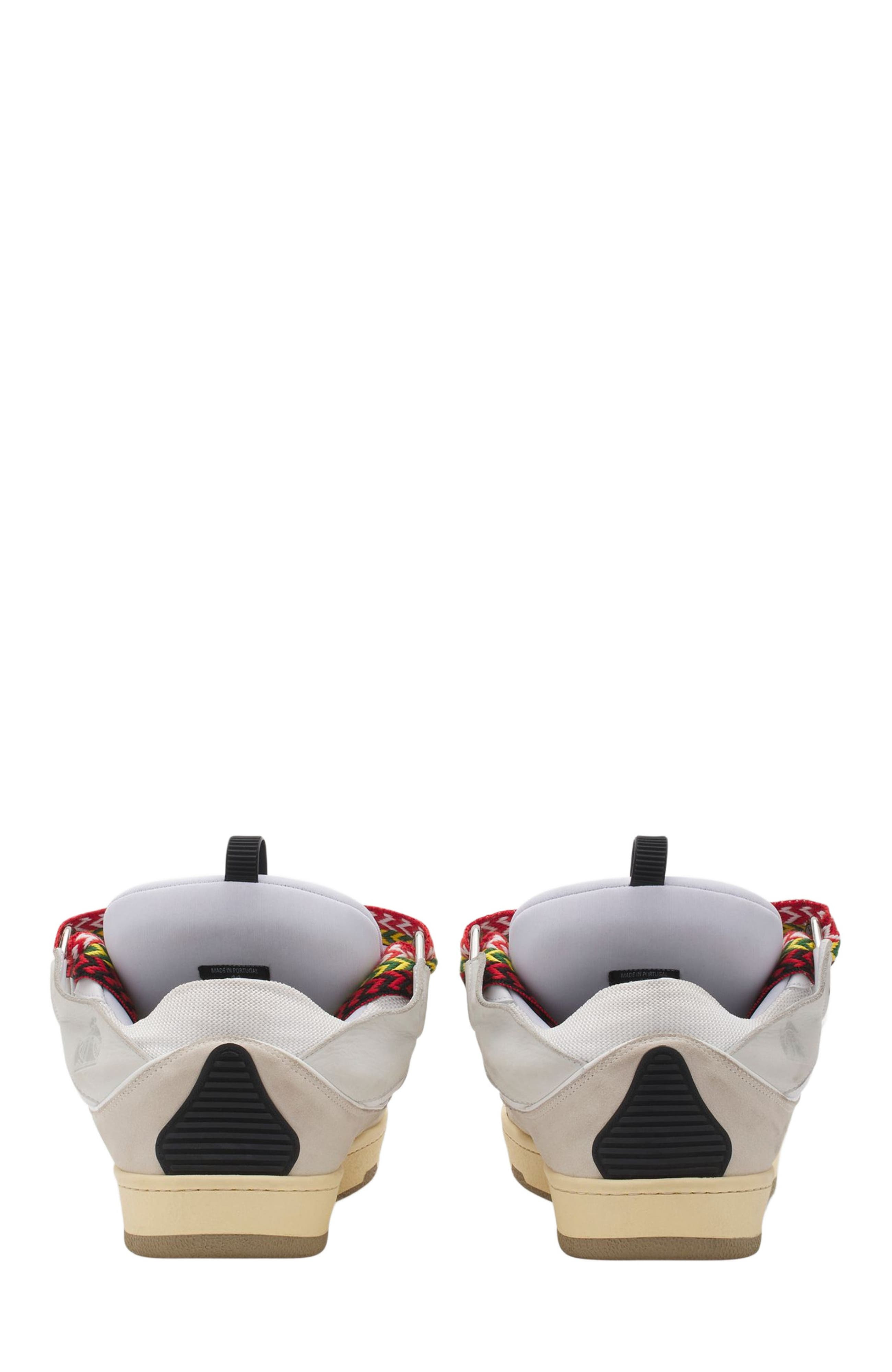 Lanvin LEATHER CURB SNEAKERS in White at Nordstrom - 4