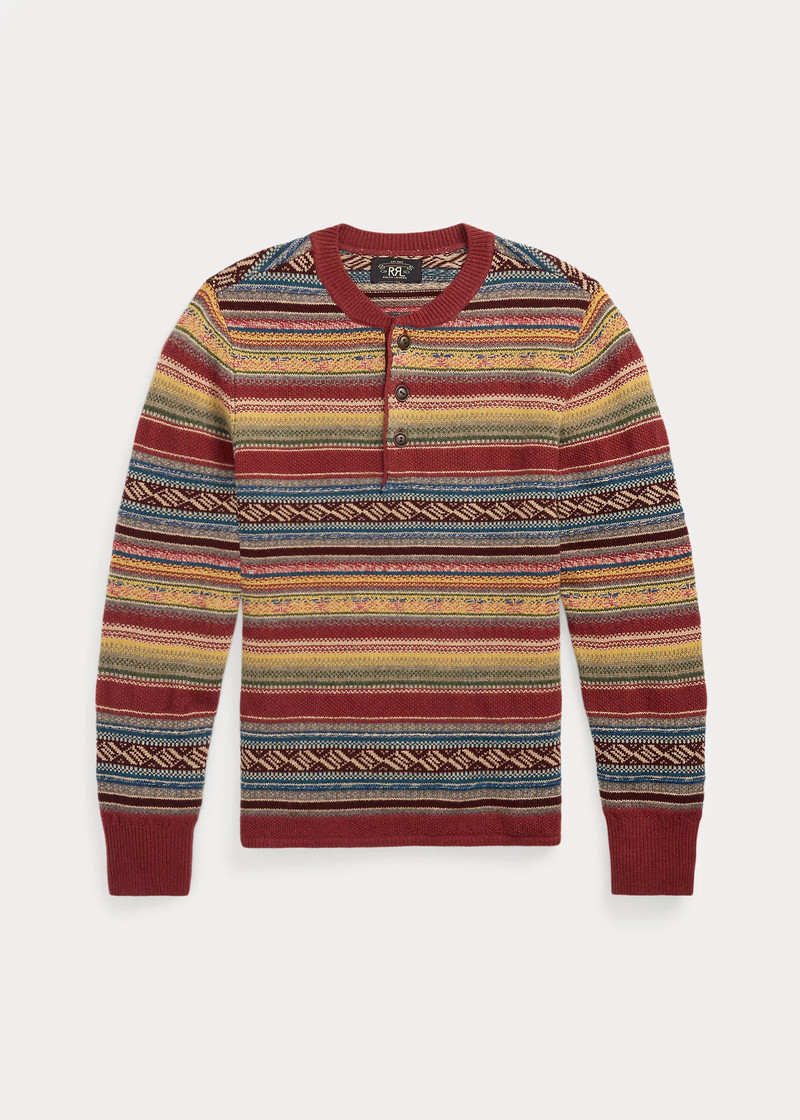 Wool-Blend Henley Sweater 1