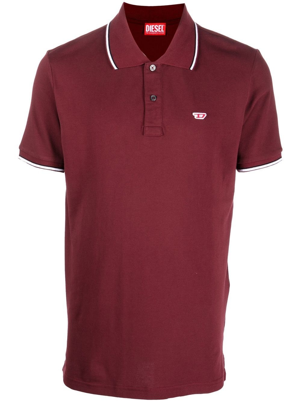 embroidered-logo polo shirt - 1