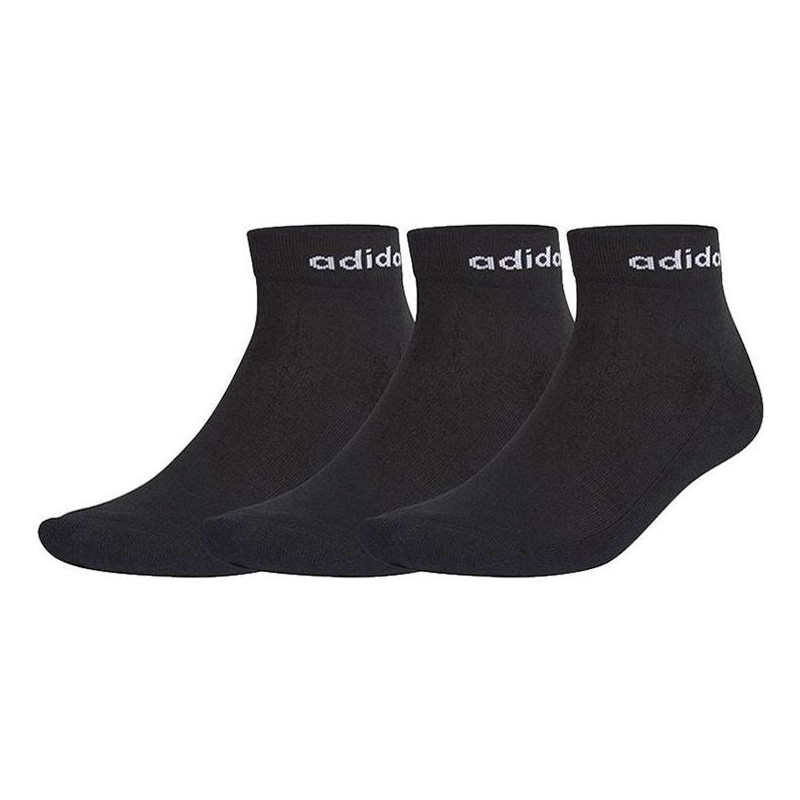 adidas neo Hc Ankle 3pp Solid Color Athleisure Casual Sports Socks Black GE6128 1
