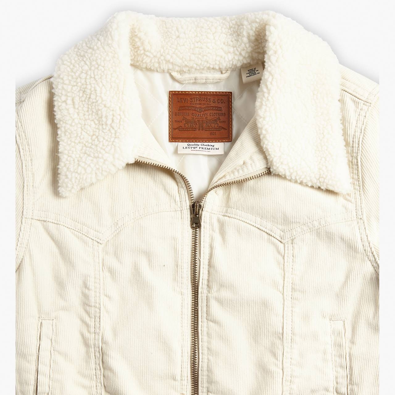 SLIM SHERPA CORDUROY TRUCKER JACKET - 7