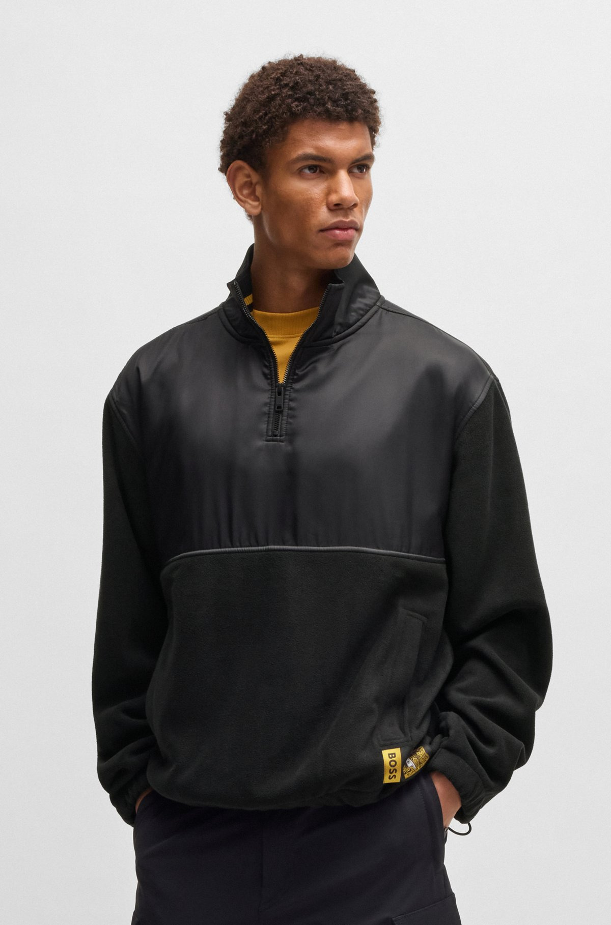 BOSS X NFL FLEECE SWEATSHIRT WITH GOLD-TONE TRIMS - 2