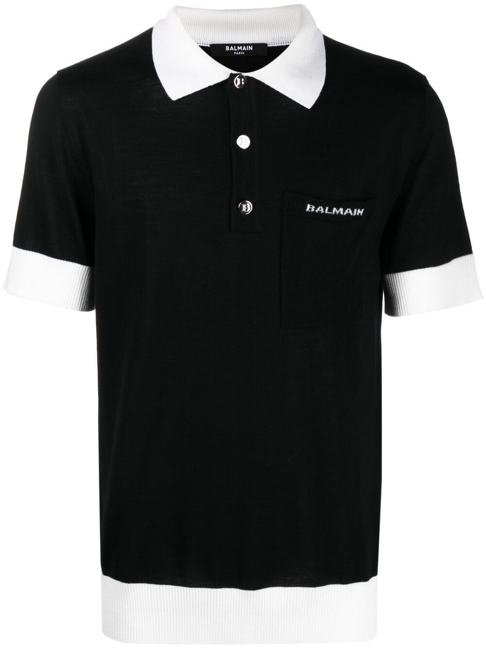 contrast-trim polo shirt - 1