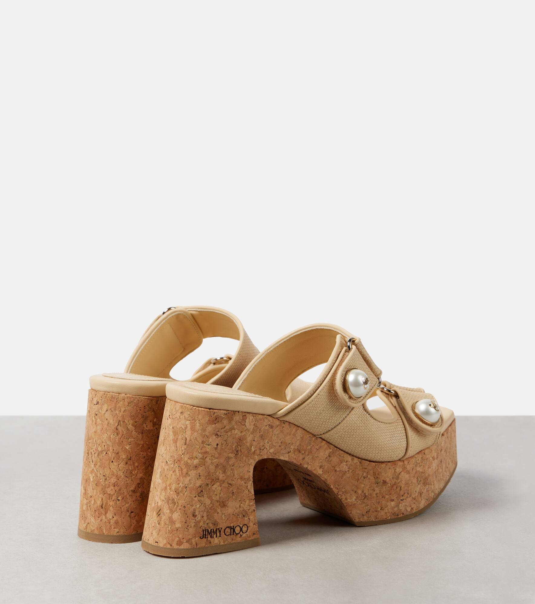 Fayence canvas platform mules - 3