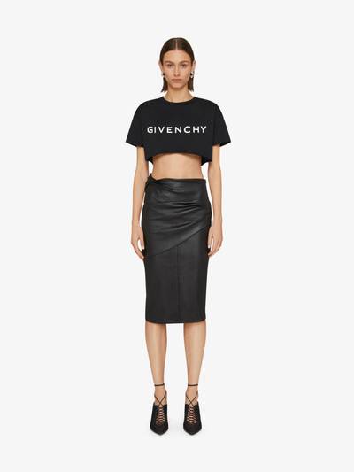 Givenchy DRAPED SKIRT IN LEATHER outlook