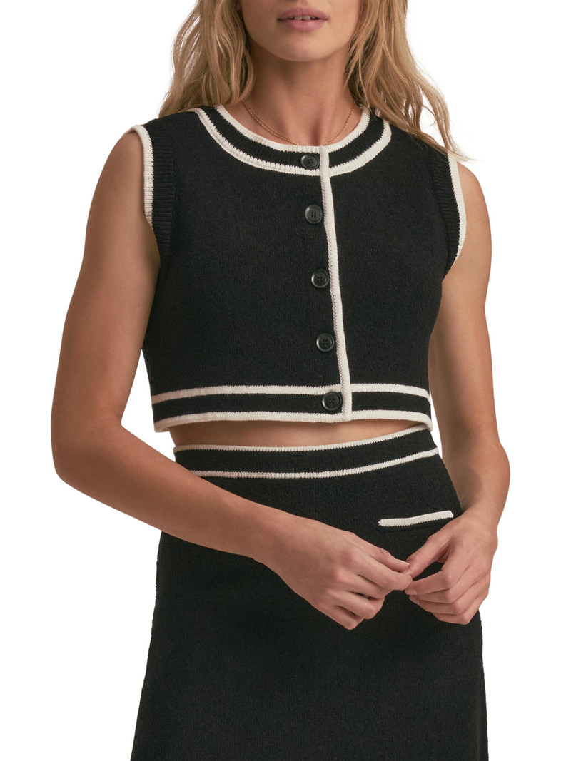 Women's Meredith Stretch-Cotton Top - Black 4