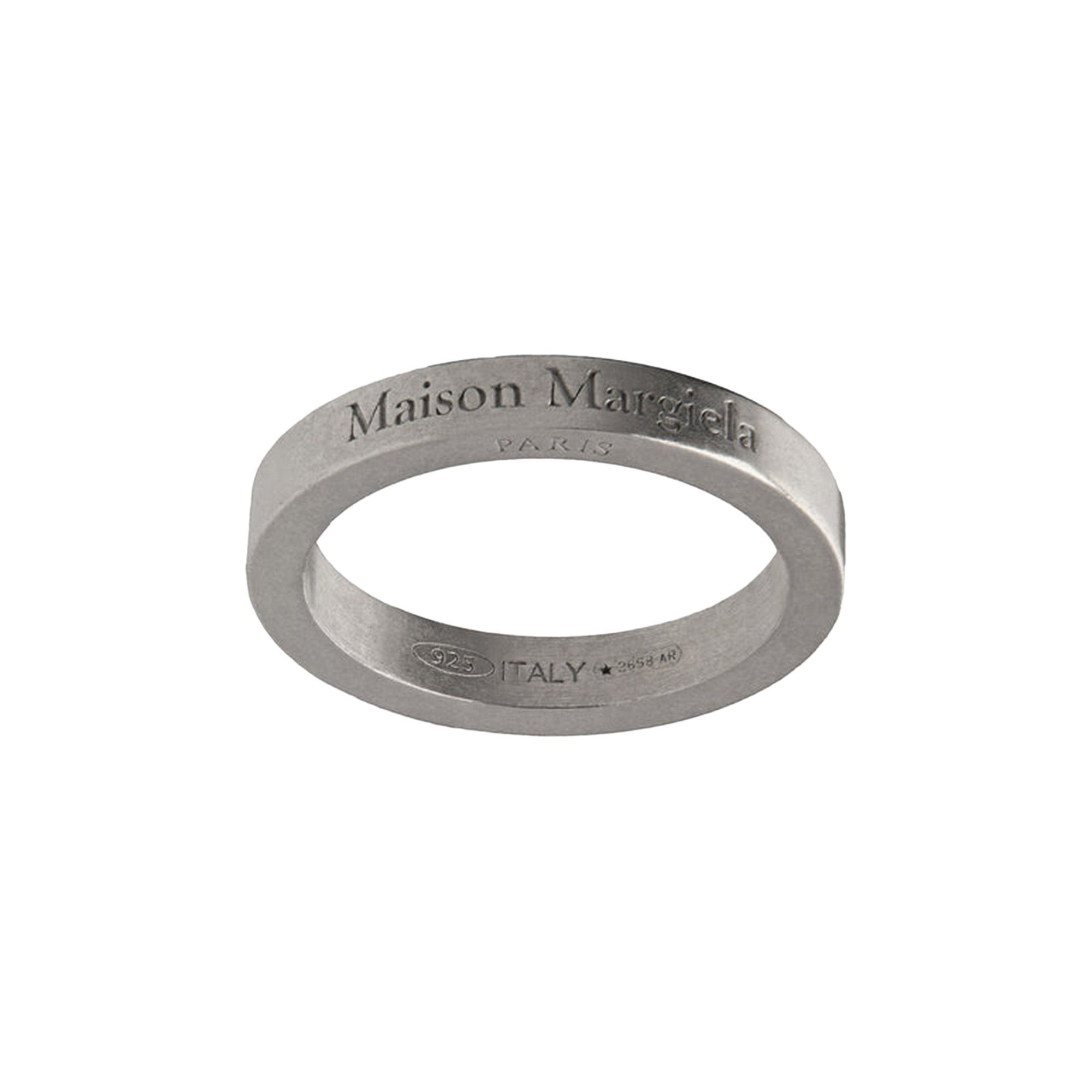 Maison Margiela Thin Logo Ring 'Silver' - 2