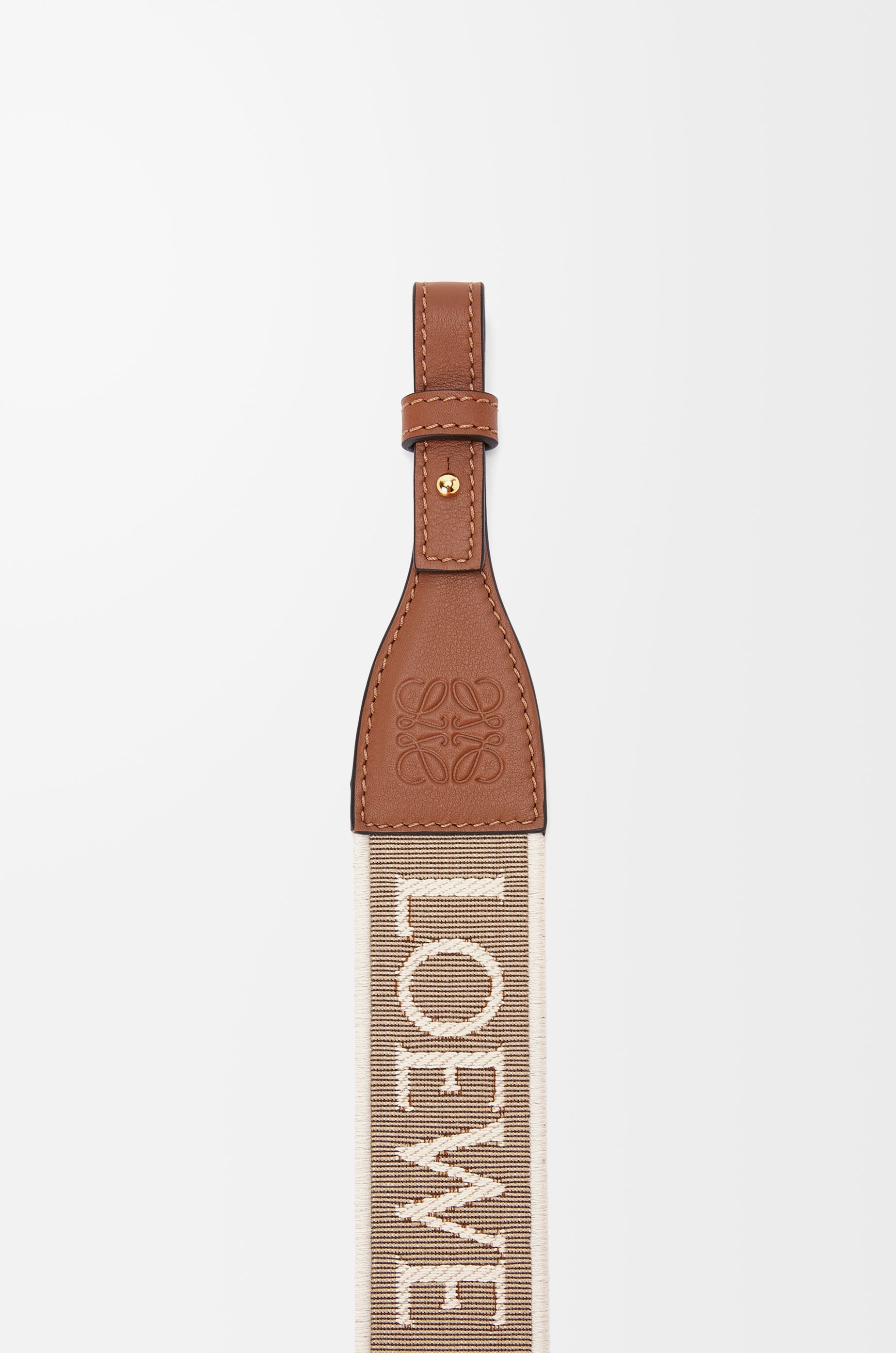 Anagram loop strap in jacquard and calfskin - 2