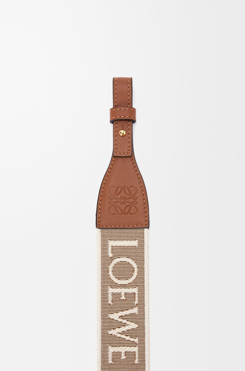 Loewe Anagram loop strap in jacquard and calfskin outlook