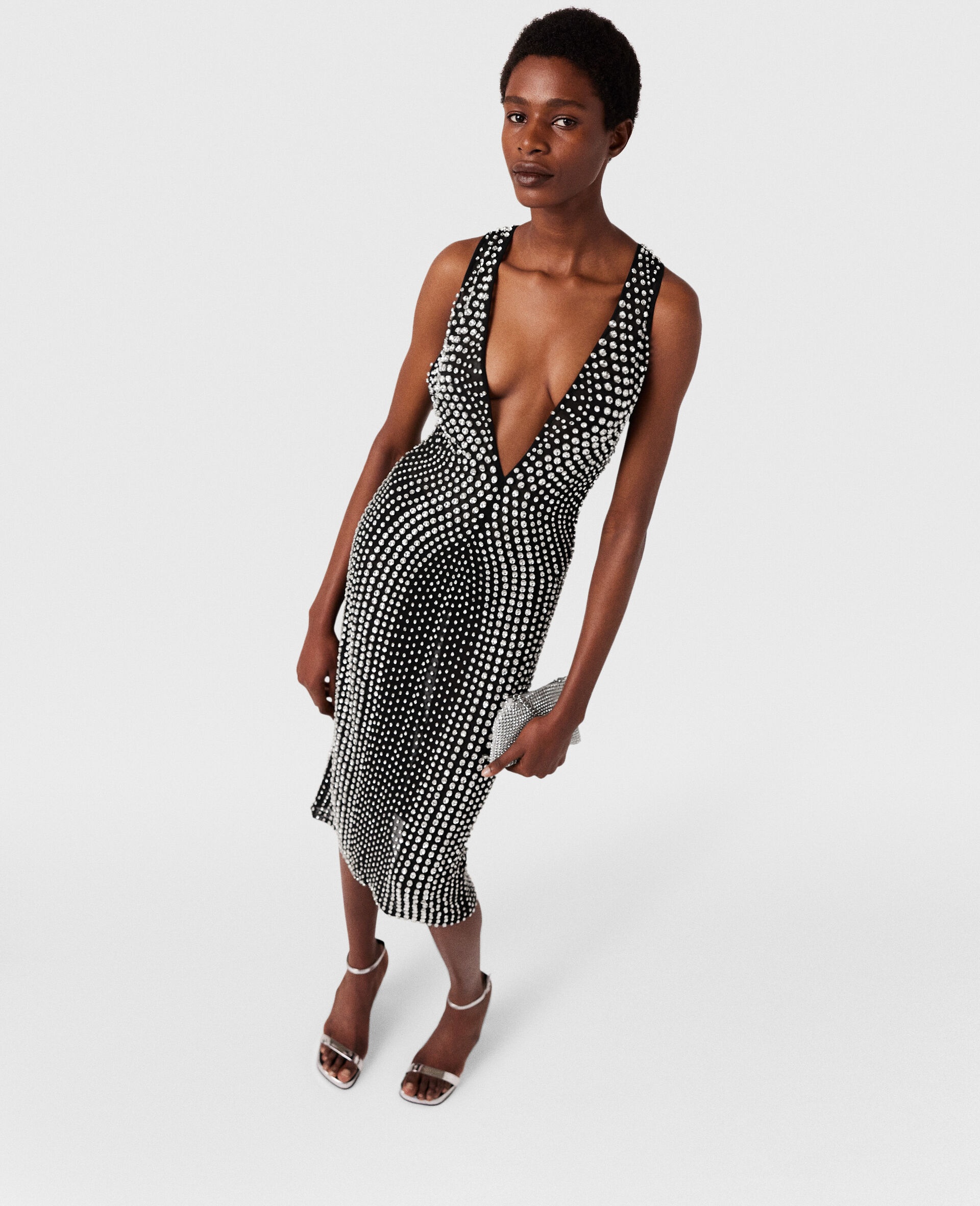 Crystal-Embellished Midi Dress - 3