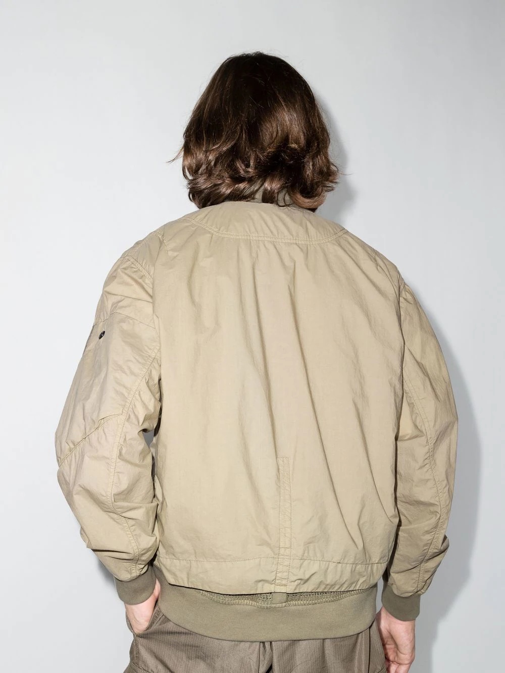 zip-fastening bomber jacket - 3