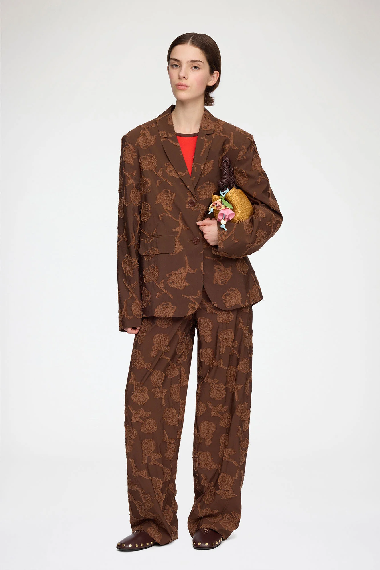 PANTS IN BROWN FIL COUPE - 1