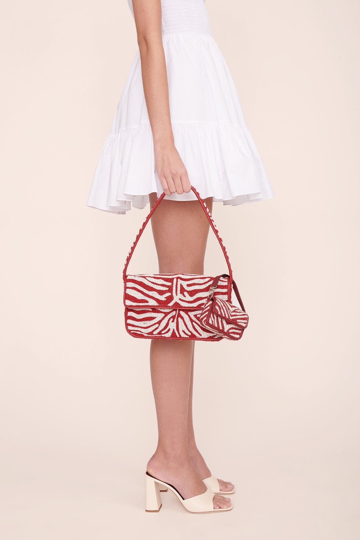 TOMMY BEADED BAG | SCARLET WHITE - 4